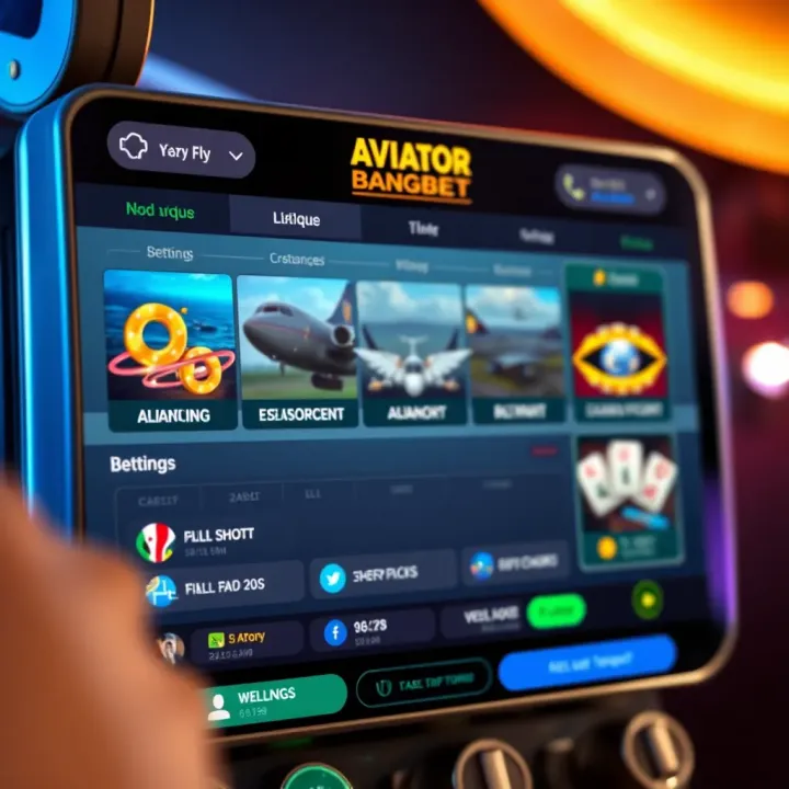 User interface of Aviator game on Bangbet app showing betting options and flight-themed graphics