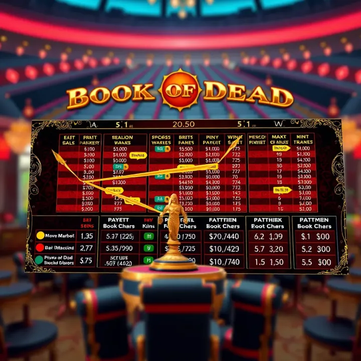 Detailed payout chart and betting options for maximizing winnings in Book of Dead