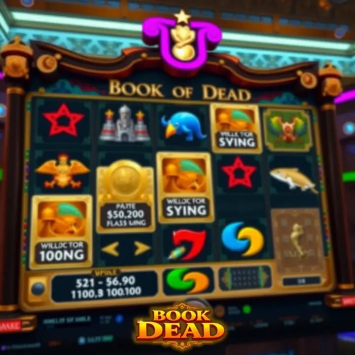 Book of Dead slot game interface highlighting key symbols and paylines