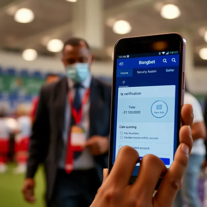 Secure verification and account setup interface on Bangbet mobile app