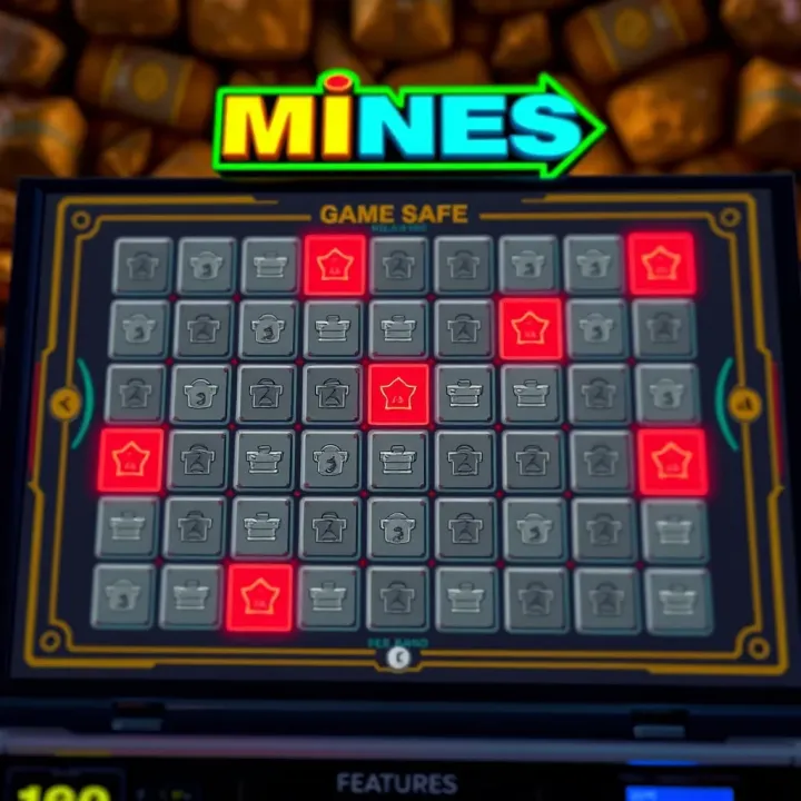 Screenshot showing the interface of Bangbet Mines Demo with a grid of tiles and highlighted safe spots