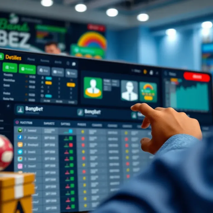 Dashboard showcasing betting options and user account features on Bangbet Shop