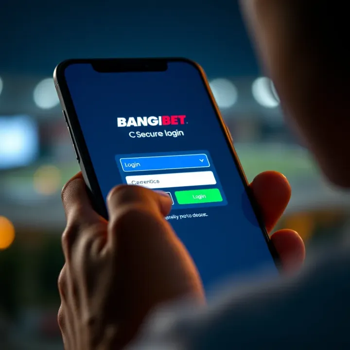 User entering login credentials on a mobile device for secure access to a betting platform