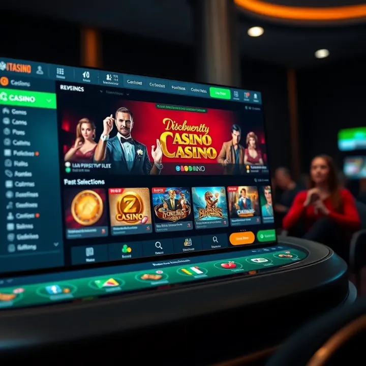 Secure online casino interface with diverse game selection and payment options