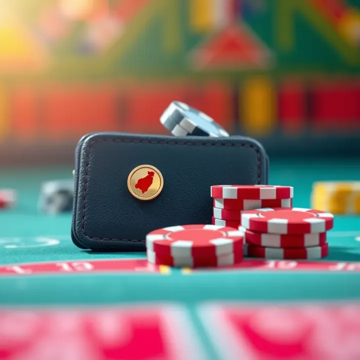 Illustration of digital wallet and casino chips representing safe payment and gaming
