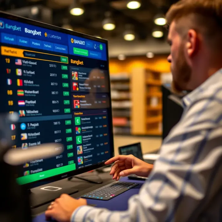 User navigating betting options and results on Bangbet for yesterday's matches