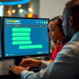 Customer service chat screen showing assistance for resolving deposit issues on Bangbet