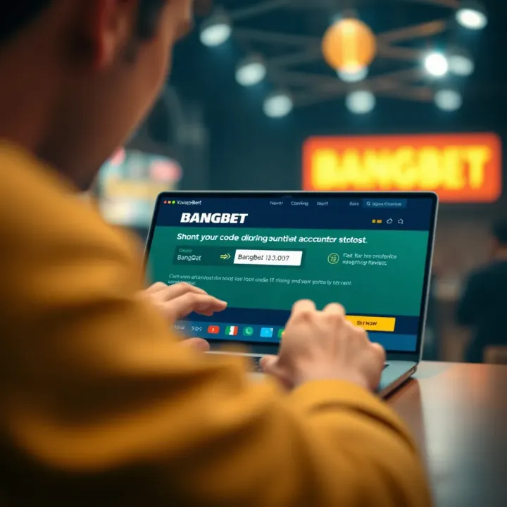 User entering promotional code on BangBet platform during registration
