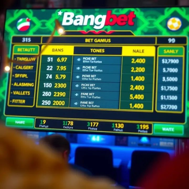 Interface showing betting options and payout structure in Bangbet Lucky Jet game