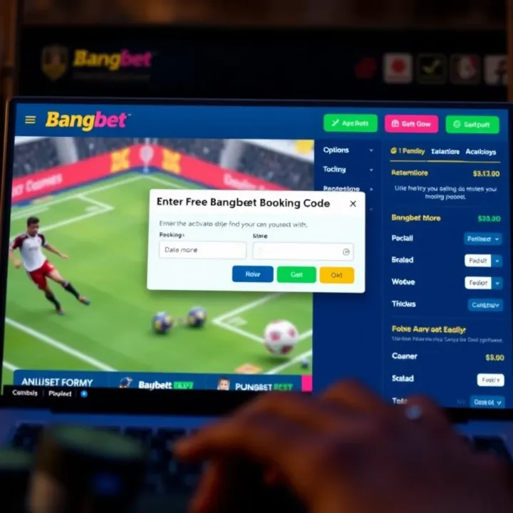 Diagram illustrating how to enter and activate a Bangbet booking code on a betting platform